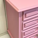 Roze Restyle Ladekastje & Groen Porselein Knop thumbnail 4