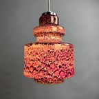 Purple Snake Skin Pattern Glass Pendant Light By Herda, 1970 thumbnail 6