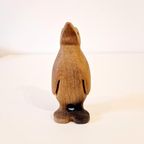 Vintage Pinguin Beeldje Teakhouten Vogel thumbnail 4
