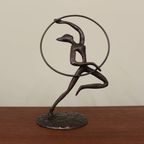 Vintage Bronzen Beeldje Ballerina 1/6 Hoepel thumbnail 3