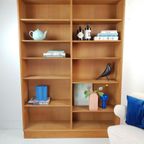 Vintage Grote Eiken Boekenkast Deens | Fineer Oak Danish thumbnail 3