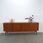 Teak Fineer Dressoir Met Lades Vintage thumbnail 3