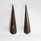 Arts And Crafts Hammered Metal Candle Sticks, The Netherlands 1910S thumbnail 7