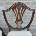 Antique George Hepplewhite Chairs Van 6 Stoelen Set thumbnail 11