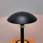Vintage Tafellamp Hollywood Regency Stijl Zwarte Lamp Metaal thumbnail 7