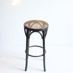 Vintage Thonet Rattan Barstool thumbnail 5