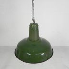 Industriele Hanglamp Met Geemailleerde Stalen Kap thumbnail 6