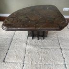 Vintage Brutalist Natuurstenen Fossiele Salontafel thumbnail 7