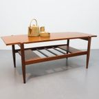 Vintage Salontafel Omkeerbaar Blad Teak thumbnail 8