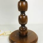 Houten Lamp Met Witte Geborduurde Kap thumbnail 5