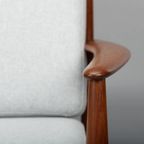Deens Design Geherstoffeerde Fauteuil By Grete Jalk Door France & Son, 1960s thumbnail 15