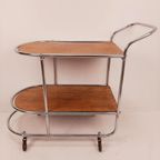 Vintage Serveerwagen, Retro Trolley, Mid-Century Drankkar thumbnail 8