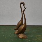 Vintage Messing Beeld Zwanen Of Ganzen, Rosenthal Netter thumbnail 9