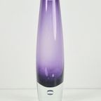 Vintage Scandinavische Design Vaas Paars Glas ‘60 Art Vase thumbnail 2