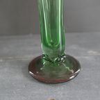 Vintage Murano Glazen Vaas Groen Wijnrood thumbnail 6