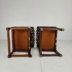 Pair Of English Antique Jacobean Monk Armchairs / Tables By F. Parker & Sons Ltd thumbnail 9