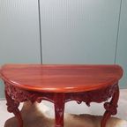 Antieke Halfronde Barok Sidetable thumbnail 2