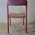 Set Van Zes Model 75 Stoelen In Teak Van N.o. Moller thumbnail 13
