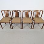 Set 4 Vintage Brutalist Eetkamerstoel ´70 Mid Century Stoel thumbnail 9