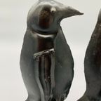 Set Vintage Metalen Pinguïns Zwart Handgemaakt thumbnail 2