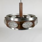 Lakro Amstelveen - Hanglamp - Ufo Lamp - Houtfineer - Aluminium - 60'S thumbnail 2