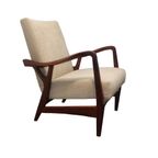 Massive Teak Organic Shaped Lounge Chair By Topform, 1950S. Two Pieces Available. thumbnail 3