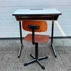 Vintage Schoolsetje Van Schoolbureau En Schoolstoel Kinder thumbnail 6