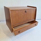 Small Danish Bar Cabinet In Teak Veneer thumbnail 5