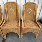 Rotan 4 Eetkamerstoelen Penelope Honingkleur thumbnail 11