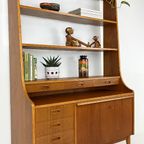 Scandinavisch Vintage Teak Fineren Boekenkast thumbnail 2