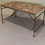 Gerecycled Hout En Metaal Eettafel, Tafel, 141 X 81 Cm thumbnail 9