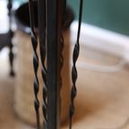 Zeer Grote Brutalistische Smeedijzeren Vloerlamp, Circa 1950 thumbnail 6