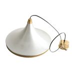 Vintage Hanglamp Zilver/Goud/Glas, Jaren '70 thumbnail 4