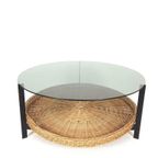 Vintage Coffee Table | Rotan Ronde Salontafel thumbnail 2