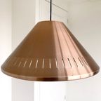 Vintage Koperkleurige Hanglamp Met Geperforeerde Kap thumbnail 3