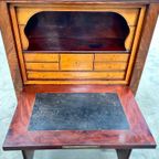 Zeldzame Mahonie Secretaire Met Marmeren Bovenblad 19e Eeuw thumbnail 6