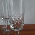 Set Van 5 Hoge Champagneglazen, Kristallen Flutes, Kristallen Glazen thumbnail 2