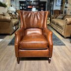 Compacte Schapenleren Fauteuil Cognac Bruin Lendesteun thumbnail 2