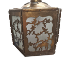 Antiek Ajour Gezaagd Messing Hanglamp thumbnail 12
