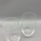 Set Antieke Waterglaasjes Kristal Geslepen 2 Stuks thumbnail 4