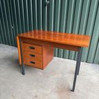 Vintage Teak Bureau Met Verlengbaar Blad Van Hmf thumbnail 2