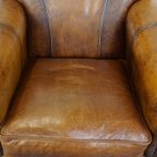 Stoere, Mooie En Comfortabele Rundleren Fauteuil/Armchair Met Diepe Warme Kleuren Een Prachtig Pa thumbnail 7