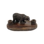 Grote Antieke Zwarte Woud Beer Pennenhouder Inktpot Schwarzwald 40Cm thumbnail 3