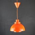 Iconische Oranje Plastic Space Age Lamp Van Nordisk Solar Compagny Ontworpen Door K. Kewo *** Jar thumbnail 3