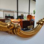 Vintage Goudkleurige Rococo Deknudt Kuifspiegel Spiegel Schouwspiegel 104 thumbnail 7