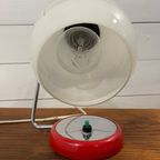 Vintage Bureaulamp Glas En Metaal thumbnail 5