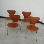 Chairs By Arne Jacobsen For Fritz Hansen Set Of 4, 1960s thumbnail 5