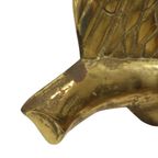 Gouden Wandsculptuur Uilen Op Tak Messing Seventies 47cm thumbnail 4