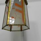 Art Deco Hanglamp Met 6 Glasplaatjes thumbnail 12