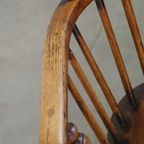 Antieke, Zeer Mooie Engelse Highback Windsor Eetkamerstoel thumbnail 8